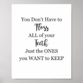 Bathroom Sign Brush your Teeth Poster (Voorkant)