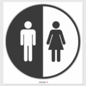 Bathroom Sign Sticker (Vel)