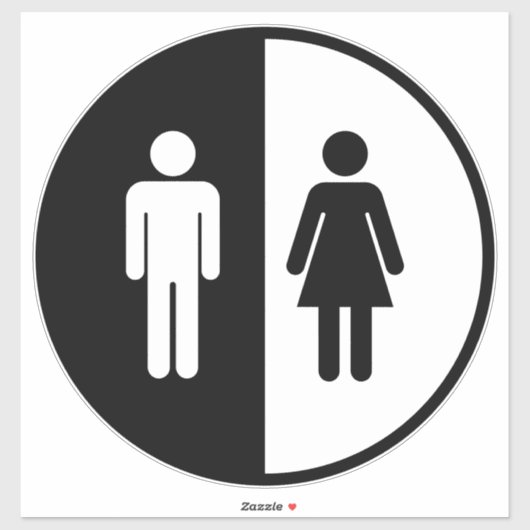 Bathroom Sign Sticker (Vel)
