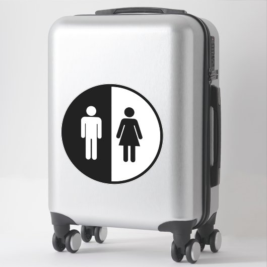 Bathroom Sign Sticker (Koffer)