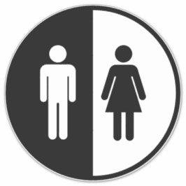 Bathroom Sign Sticker
