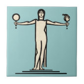 Bathroom Tile  Frans Art Deco Tegeltje (Voorkant)