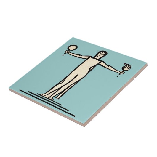 Bathroom Tile  Frans Art Deco Tegeltje (Zijkant)