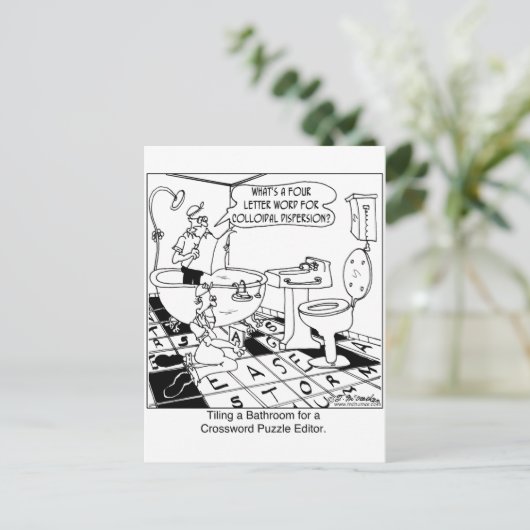 Bathroom Tile van de redacteur van Crossword Briefkaart (Staand voorkant)