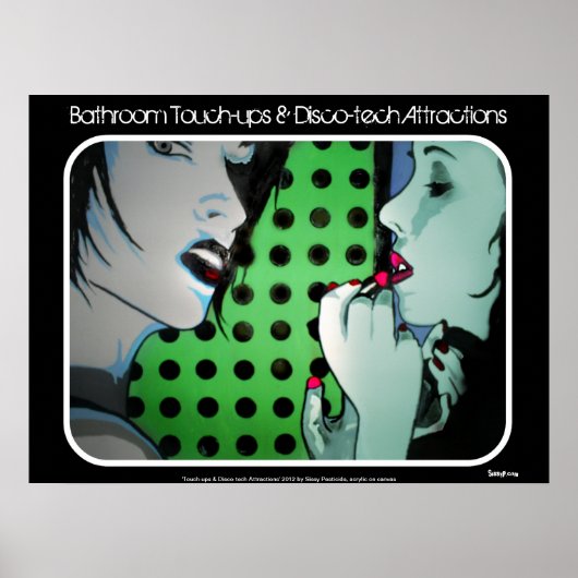 'Bathroom Touch-ups & Disco-tech Attractions' Post Poster (Voorkant)