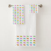 Bathroom Towel Set - Polar Bear Pattern Bad Handdoek (Insitu)
