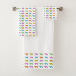 Bathroom Towel Set - Polar Bear Pattern Bad Handdoek