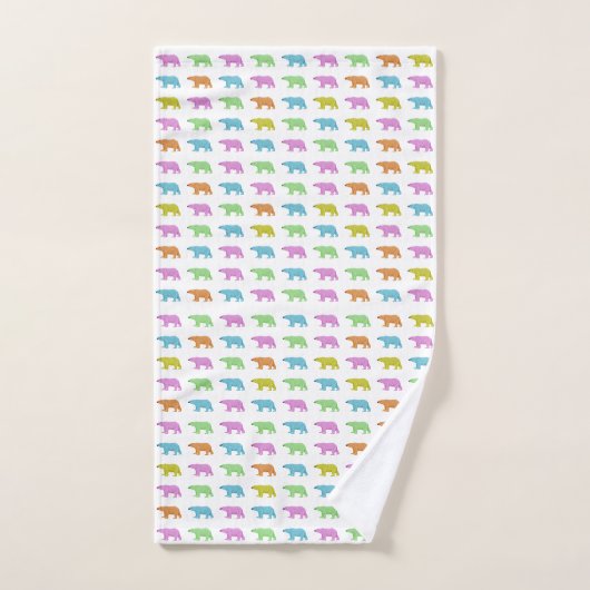 Bathroom Towel Set - Polar Bear Pattern Bad Handdoek (Handdoek)