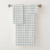 Bathroom Towel Set - Scandinavische vis Bad Handdoek (Insitu)