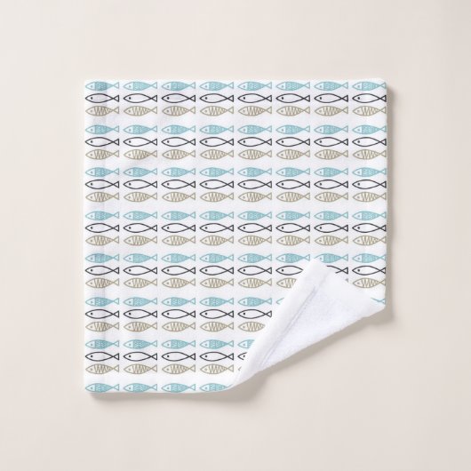 Bathroom Towel Set - Scandinavische vis Bad Handdoek (Wasdoekje)