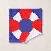 Bathroom Towel Set with Nautical Design Bad Handdoek (Wasdoekje)
