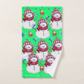 Bathroom Towel Sets Christmas Snowman Santa Bad Handdoek (Handdoek)