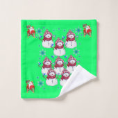 Bathroom Towel Sets Christmas Snowman Santa Bad Handdoek (Wasdoekje)
