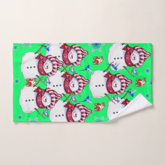 Bathroom Towel Sets Christmas Snowman Santa Bad Handdoek (Handdoek)