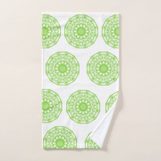 Bathroom Towel sets Green Mandala Bad Handdoek (Handdoek)