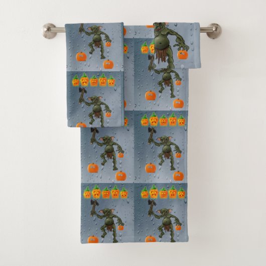 Bathroom Towel sets Halloween, Goblin Bad Handdoek (Insitu)