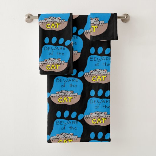 Bathroom Towel sets Halloween, Kat Bad Handdoek (Insitu)