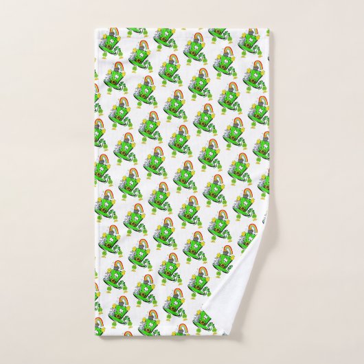 Bathroom Towel Sets Happy St. Patrick's Day Rabbit Bad Handdoek (Handdoek)