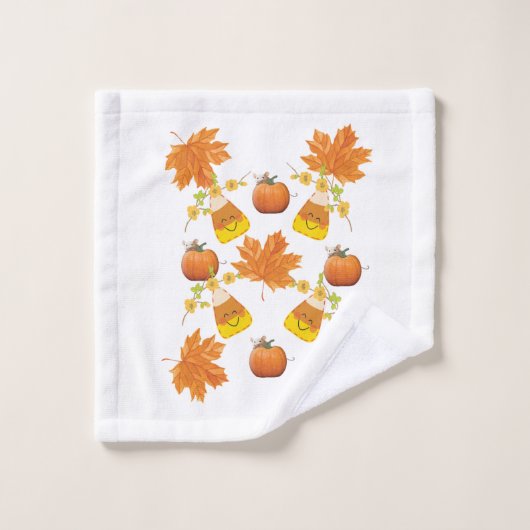 Bathroom Towel sets kleppen bladeren pompoenen Bad Handdoek (Wasdoekje)