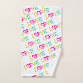Bathroom Towel sets Valentijnsdag Love Hearts Bad Handdoek (Handdoek)