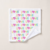 Bathroom Towel sets Valentijnsdag Love Hearts Bad Handdoek (Wasdoekje)