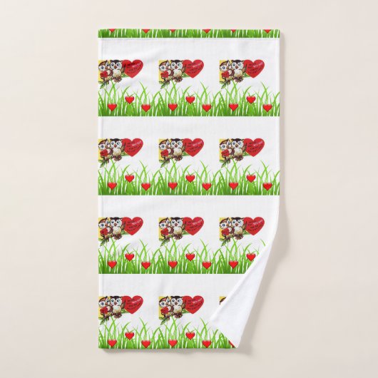 Bathroom Towel sets Valentijnsdag Owl Bad Handdoek (Handdoek)