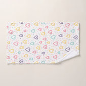 Bathroom Towel Sets Valentine's Day Colorful Heart Bad Handdoek (Handdoek)
