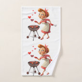 Bathroom Towel Sets Valentine's Day Cooking Hearts Bad Handdoek (Handdoek)