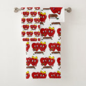Bathroom Towel Sets Valentine's Day Couple Hearts Bad Handdoek (Insitu)