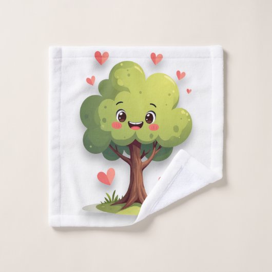 Bathroom Towel Sets Valentine's Day Tree Red Heart Bad Handdoek (Wasdoekje)