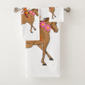 Bathroom Towel stelt een bruine paardenstinkdier i Bad Handdoek (Insitu)