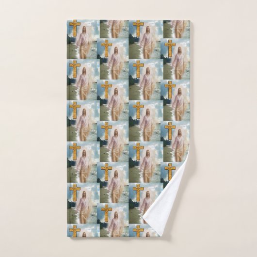 Bathroom Towel stelt Jezus in Bad Handdoek (Handdoek)