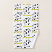 Bathroom Towel stelt Koe Mouse Mice Cheese in Bad Handdoek (Handdoek)