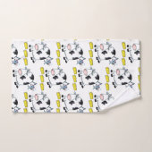 Bathroom Towel stelt Koe Mouse Mice Cheese in Bad Handdoek (Handdoek)