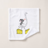 Bathroom Towel stelt muizen Mice Ostrich Cheese in Bad Handdoek (Wasdoekje)