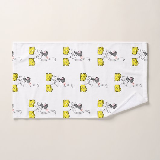 Bathroom Towel stelt muizen Mice Ostrich Cheese in Bad Handdoek (Handdoek)