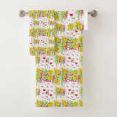 Bathroom Towel stelt Valentijnsdag Teddy Bear in Bad Handdoek (Insitu)