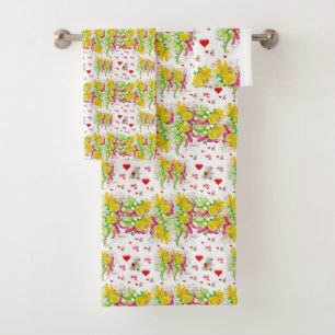 Bathroom Towel stelt Valentijnsdag Teddy Bear in Bad Handdoek