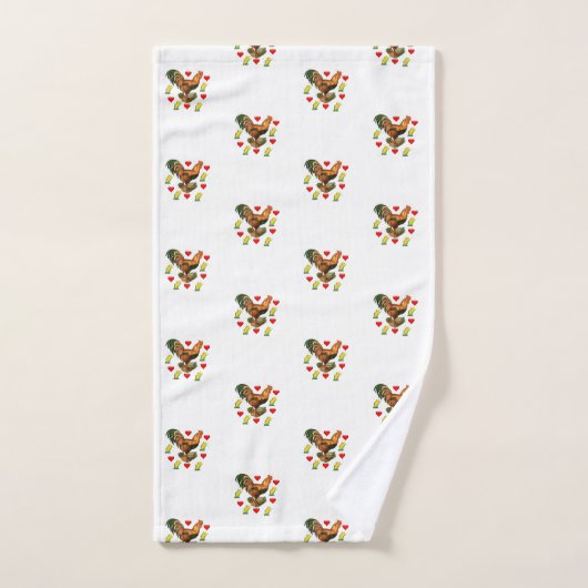 Bathroom Valentijns Rooster  Bad Handdoek (Handdoek)