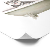 Bathroom Wall Art, Shiba Inu-hond in een badkamer Poster (Hoek)