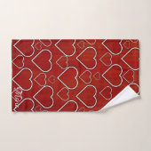 Bathroom-wasgoedsets (rood en wit) bad handdoek (Handdoek)
