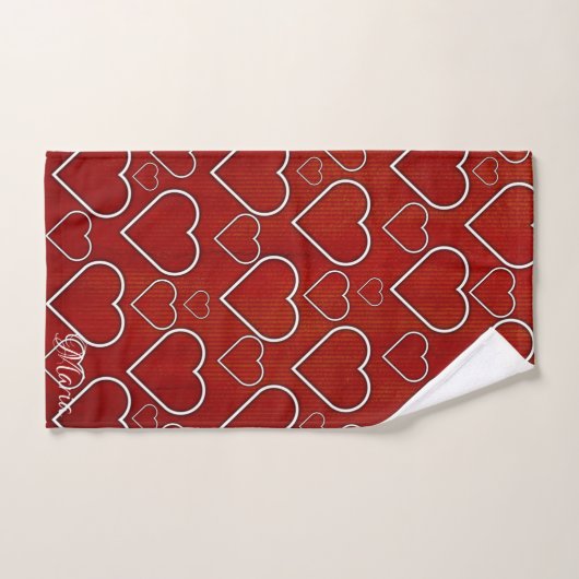 Bathroom-wasgoedsets (rood en wit) bad handdoek (Handdoek)