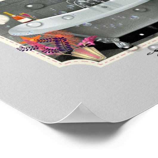  bathroomdecor - Geïnspireerde kunstafdrukken Poster (Hoek)