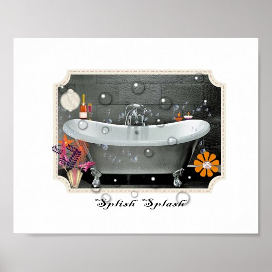  bathroomdecor - Geïnspireerde kunstafdrukken Poster (Voorkant)