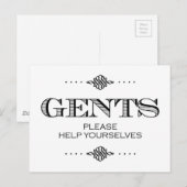 BathroomSign.jpg Briefkaart (Voorkant / Achterkant)