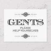 BathroomSign.jpg Briefkaart (Voorkant)