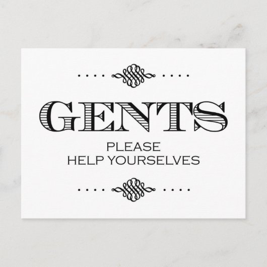 BathroomSign.jpg Briefkaart (Voorkant)