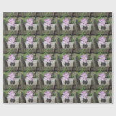 Baths Pink Dianthus on Fence Cadeaupapier (Vlak)