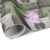 Baths Pink Dianthus on Fence Cadeaupapier (Rol Hoek)