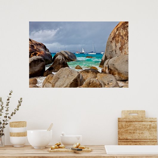 Baths, Virgin Gorda, Britse Maagdeneilanden Poster (Keuken)